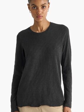 ATM Women Long Sleeve Tee (Black) size medium